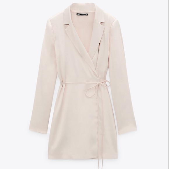 Zara Cream Tie Blazer Dress - Picture 15 of 16